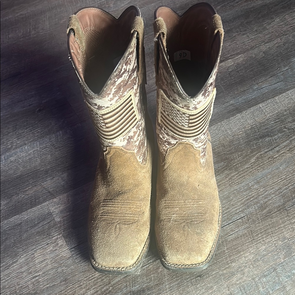 Tan and Brown Cowboy Boots